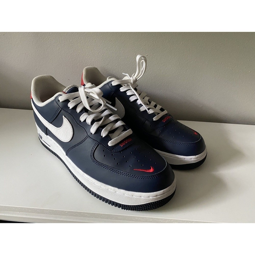 Nike Air Force 1 '07 LV8 4 Obsidian White-University Red Sz 10.5  Preowned